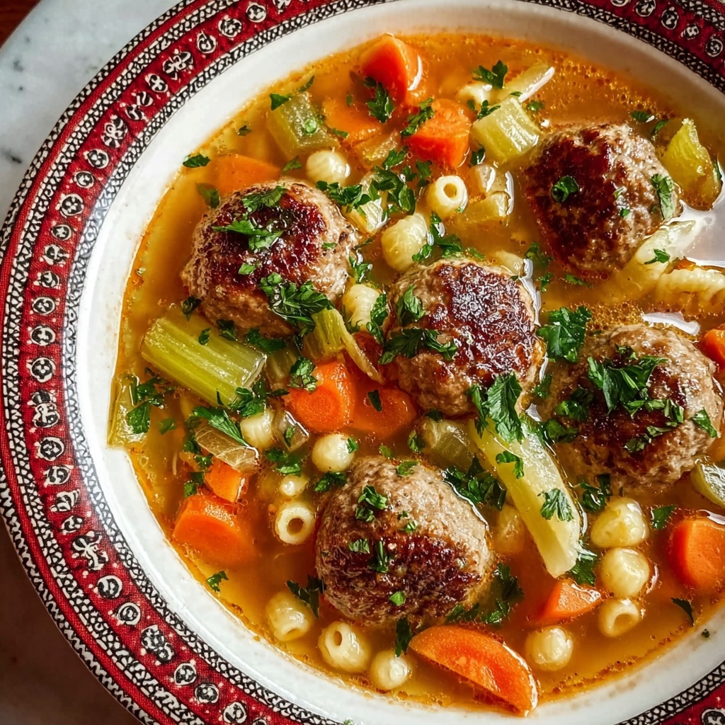 Italian Meatballs Soup Recipe - Recipe Image