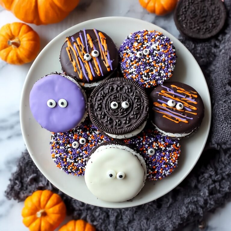 Spooky Scary Halloween Chocolate Dipped Oreo Cookies Recipe