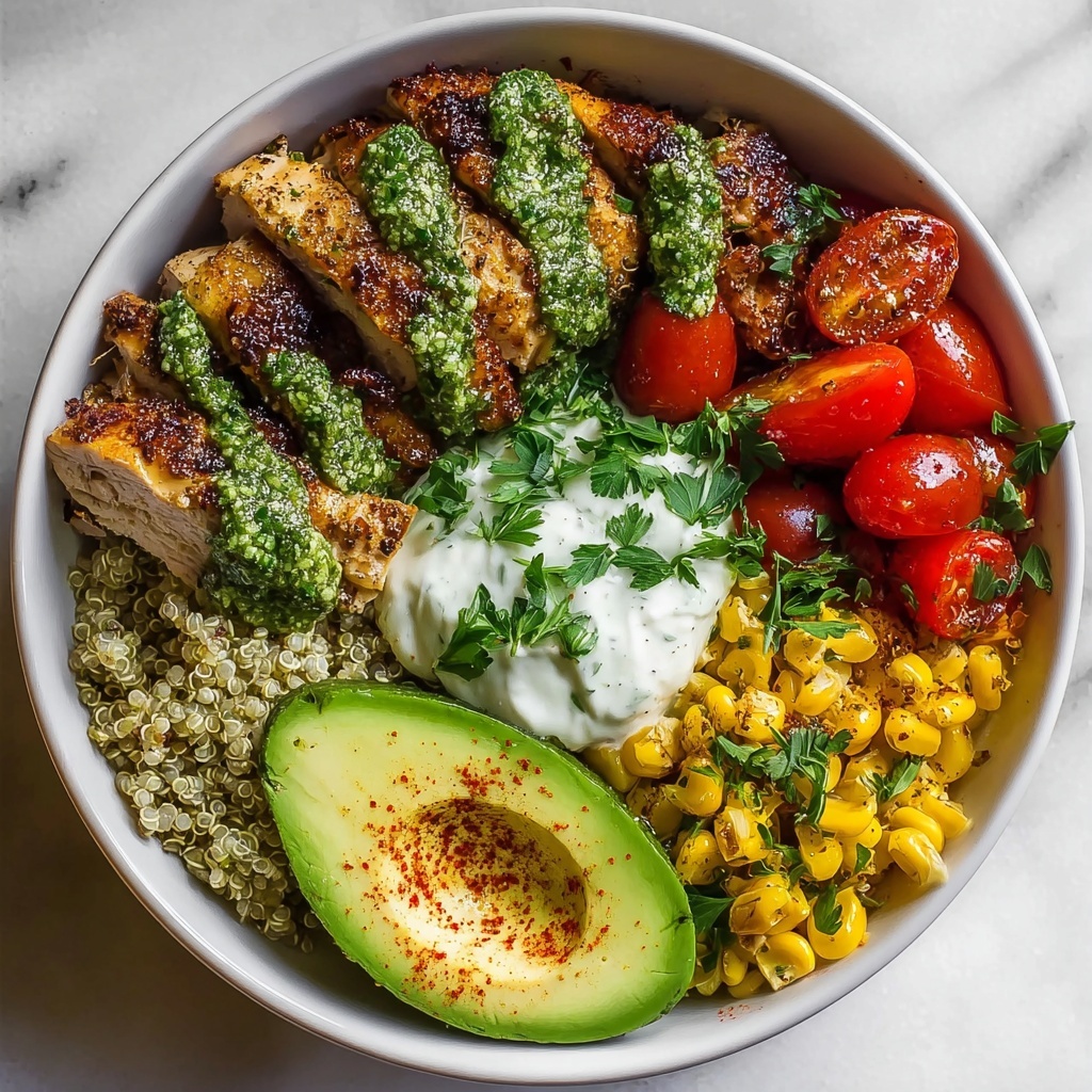 Chimichurri Grilled Chicken Bowl with Garlic Sauce Recipe - Recipe Image