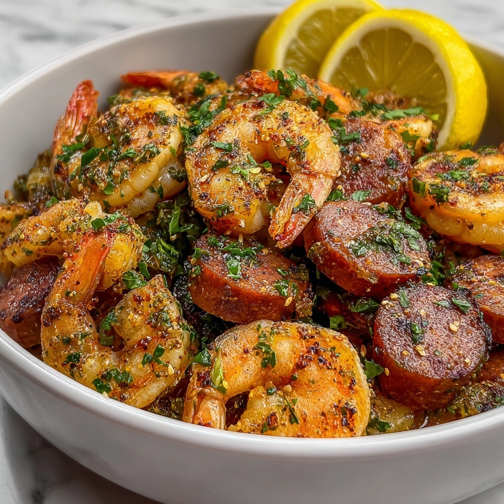 Honey Garlic Shrimp & Sausage Skillet Recipe - Recipe Image