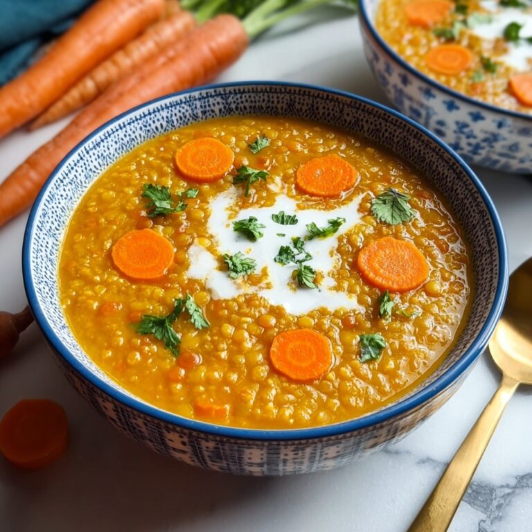 One Pot Creamy Carrot Lentil Soup Recipe