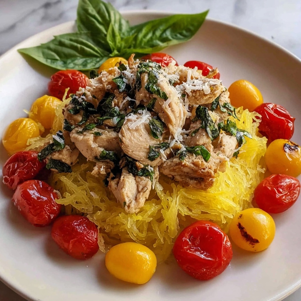 Garlic Chicken Spaghetti Squash Recipe - Recipe Image