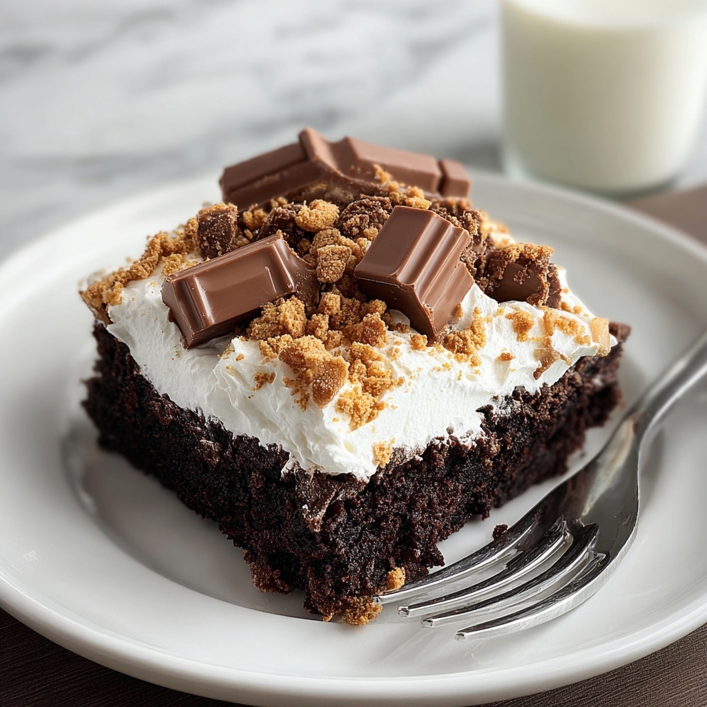 Heath Bar Poke Cake Recipe - Recipe Image