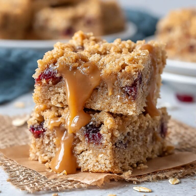 Cranberry White Chocolate Oatmeal Bars Recipe