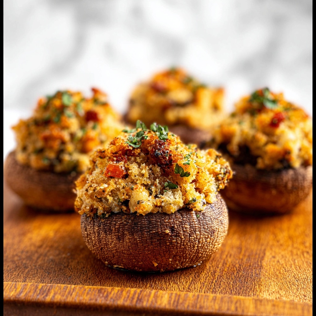 Garlic Parmesan Stuffed Mushrooms Recipe - Recipe Image