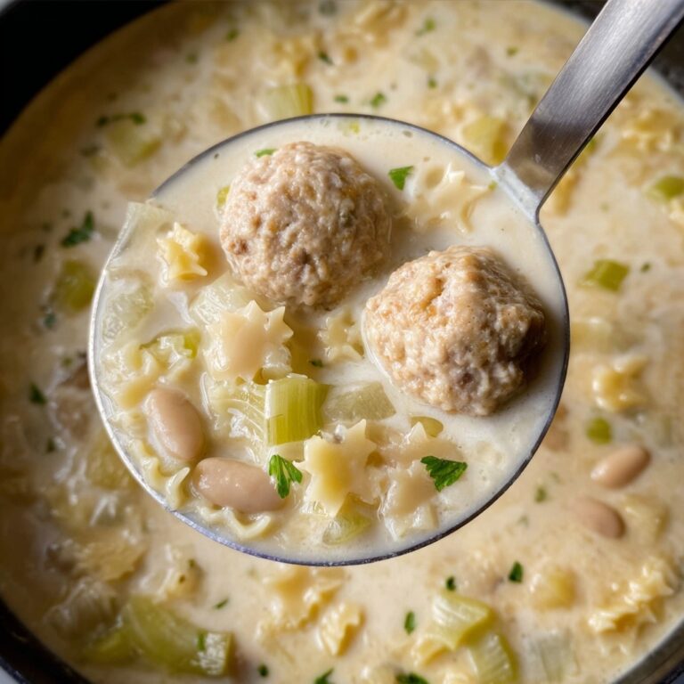 First Frost Soup (Creamy Chicken Meatball Soup) Recipe