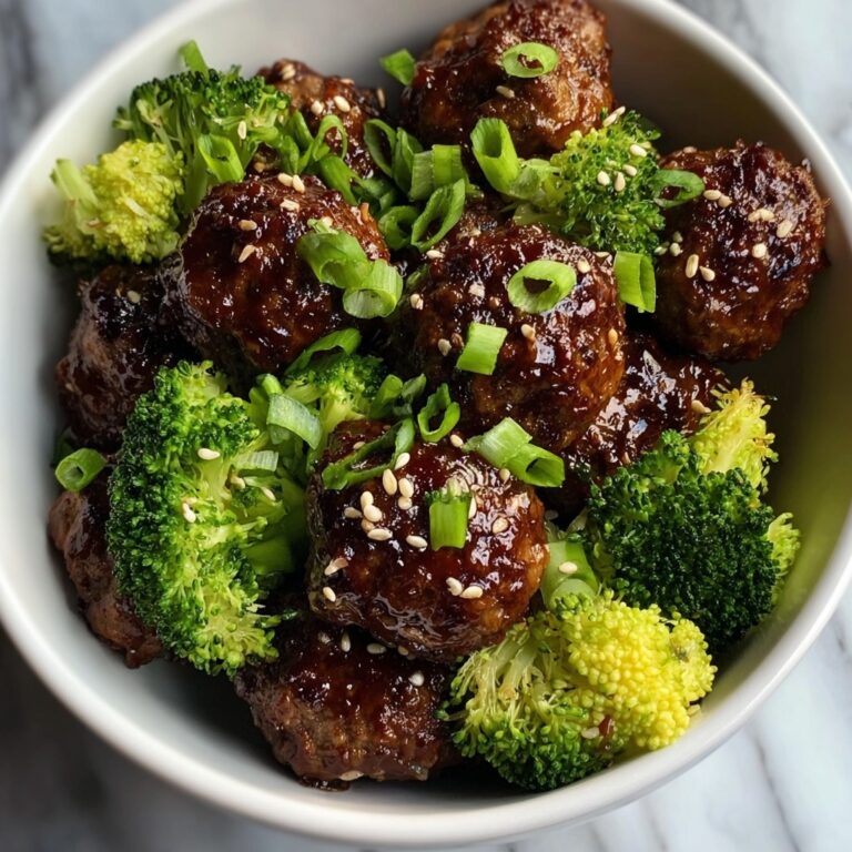Sticky Mongolian Meatballs and Broccoli Recipe