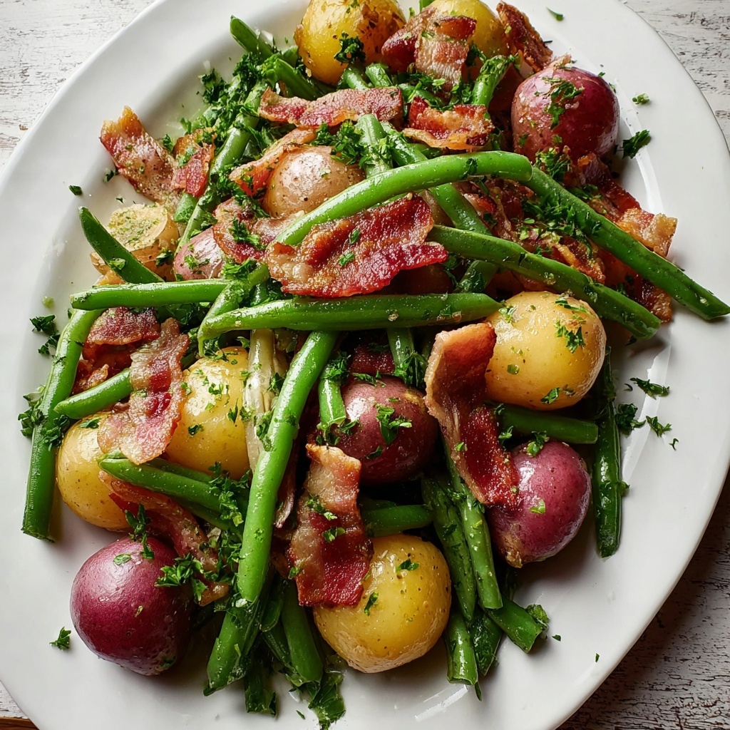 Country Ranch Green Beans and Potatoes with Bacon Recipe - Recipe Image