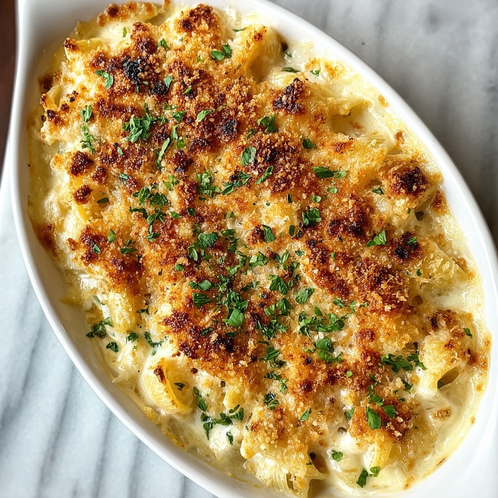 Creamy Garlic Parmesan Pasta Bake Recipe - Recipe Image