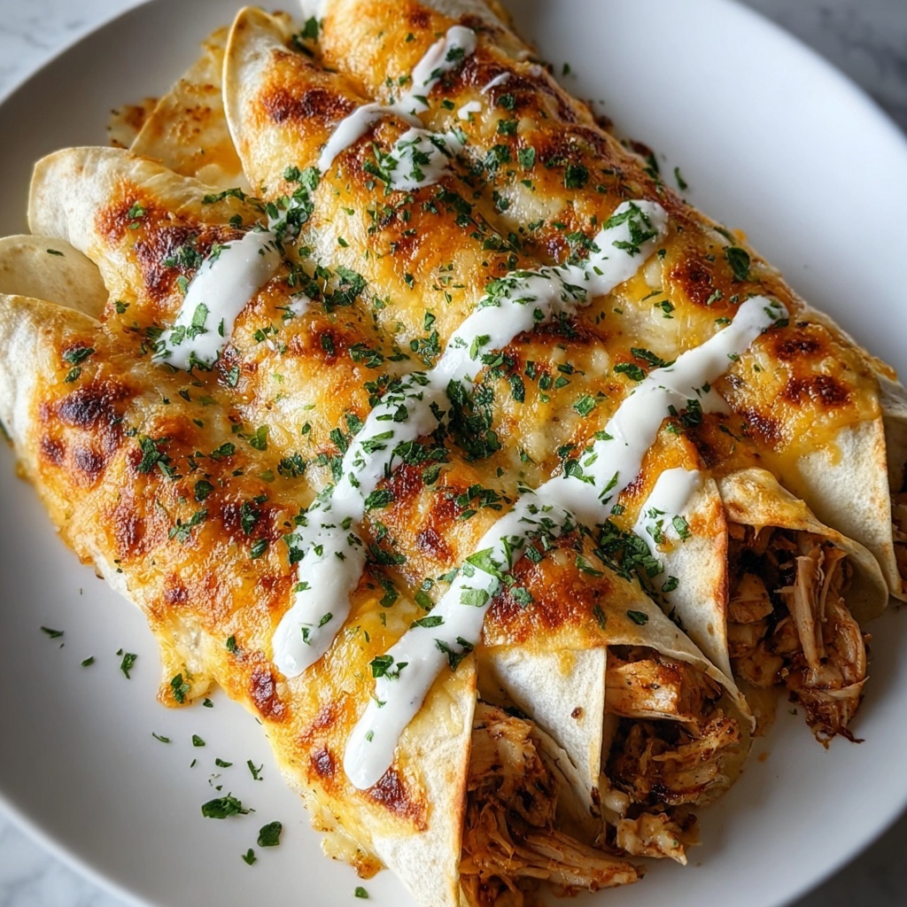 Creamy Chicken Enchiladas with Sour Cream White Sauce Recipe - Recipe Image