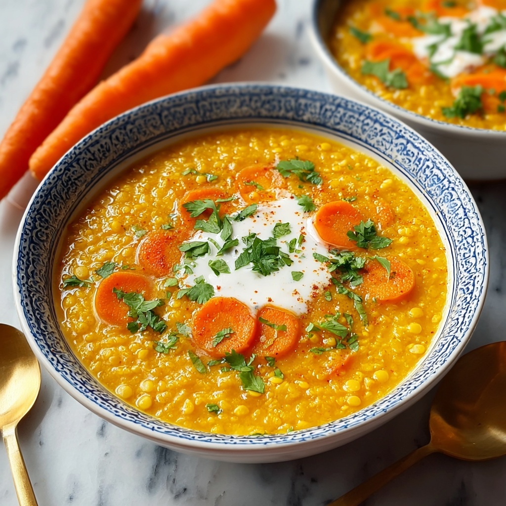 One Pot Creamy Carrot Lentil Soup Recipe - Recipe Image