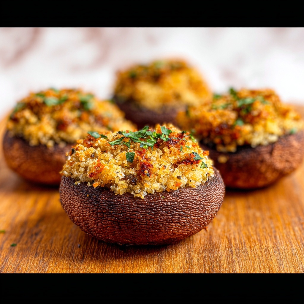 Garlic Parmesan Stuffed Mushrooms Recipe - Recipe Image