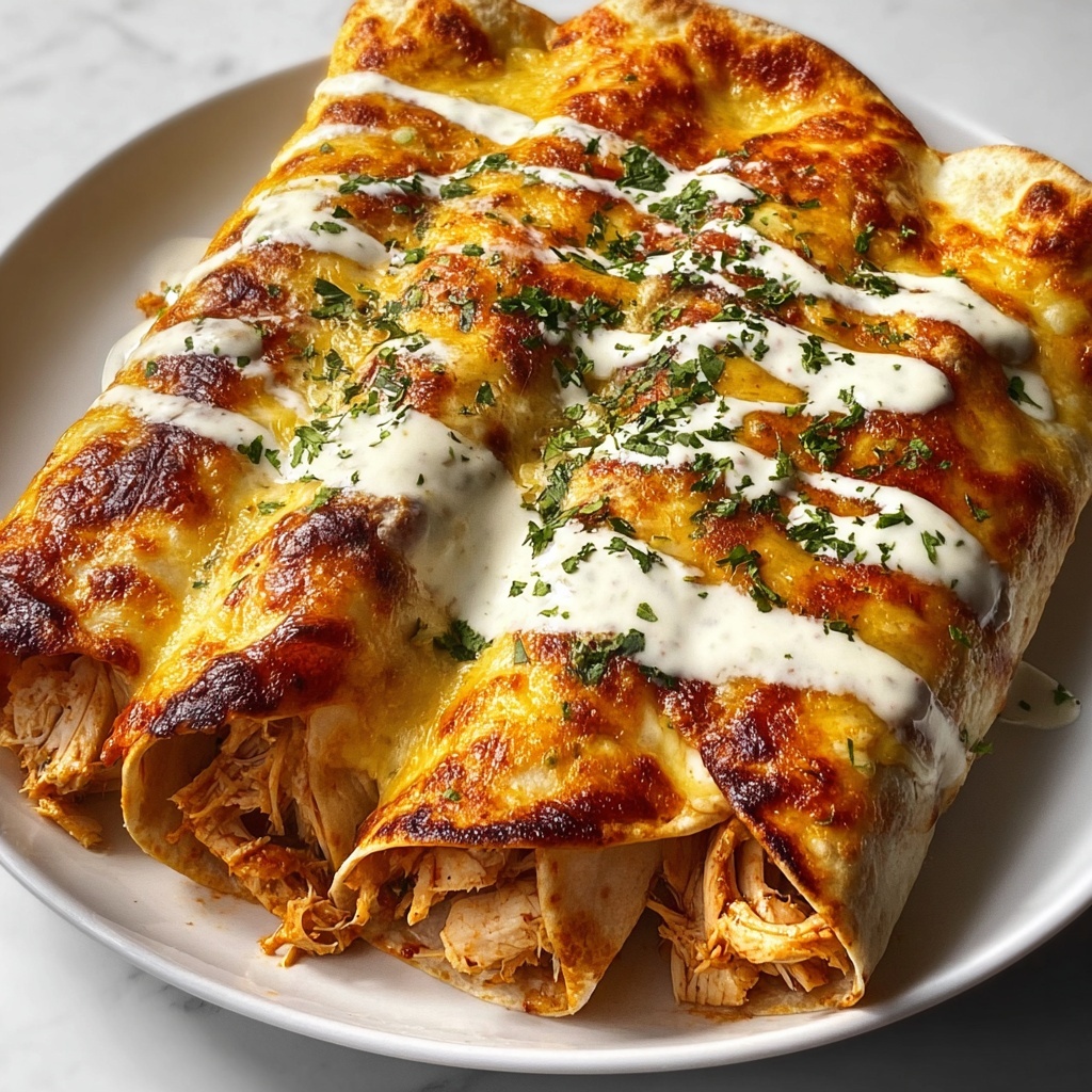 Creamy Chicken Enchiladas with Sour Cream White Sauce Recipe - Recipe Image