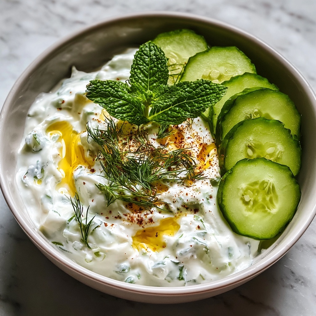 Creamy Greek Garlic Tzatziki Sauce Recipe - Recipe Image