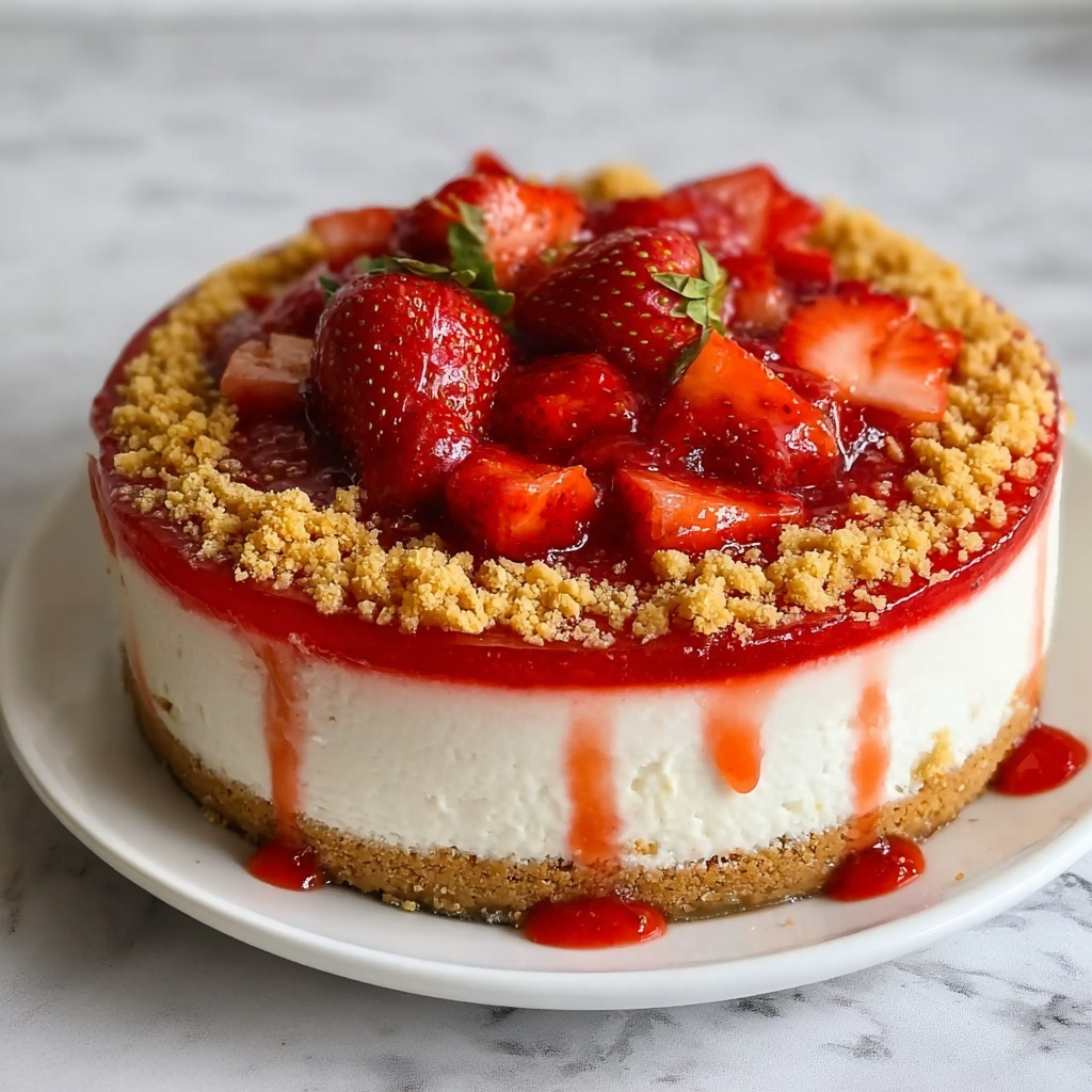 Strawberry Shortcake Cheesecake Recipe - Recipe Image