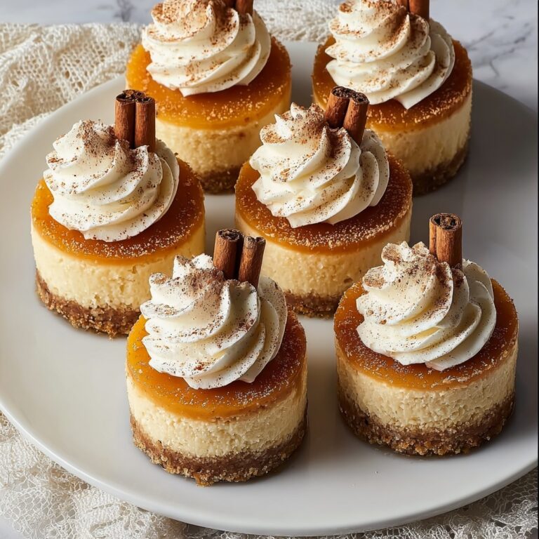Mini Pumpkin Cheesecakes with Spiced Graham Cracker Crust Recipe