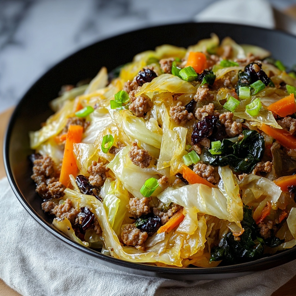 Chinese Ground Beef and Cabbage Stir-Fry Recipe - Recipe Image