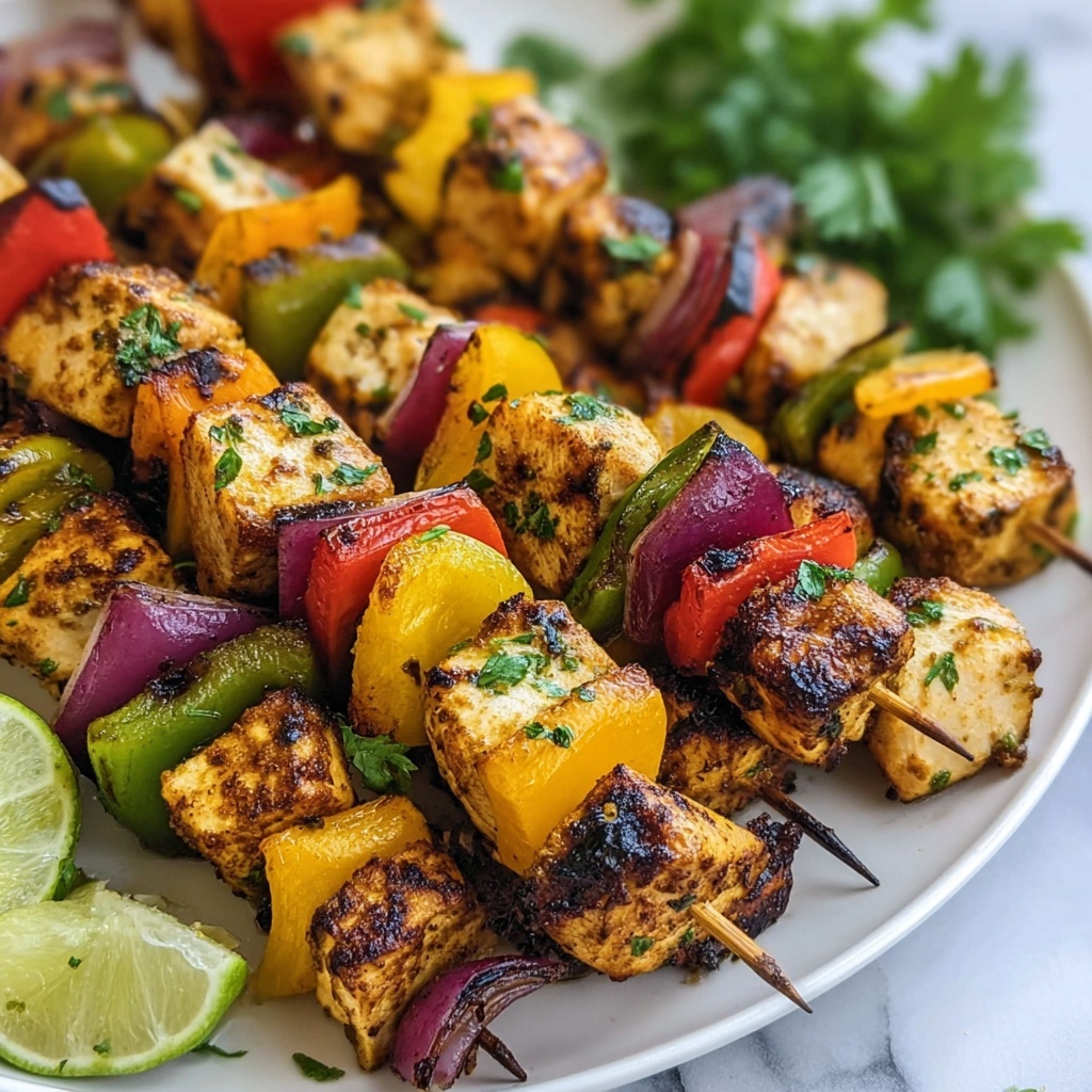 Grilled Chicken Kabobs with Zucchini, Bell Peppers, and Onion Recipe - Recipe Image