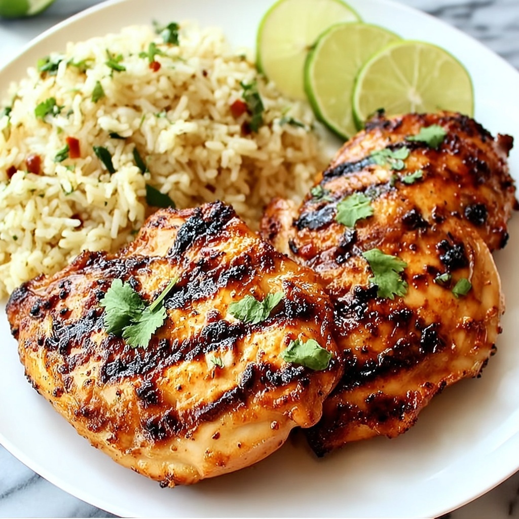 Sweet Chili Coconut-Lime Grilled Chicken with Cauliflower Rice Recipe - Recipe Image
