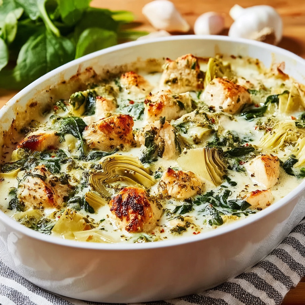 Spinach Artichoke Chicken with Cottage Cheese Recipe - Recipe Image