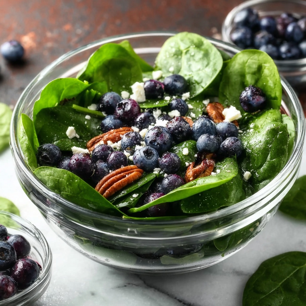 Blueberry Spinach Salad with Blueberry Vinaigrette Recipe - Recipe Image