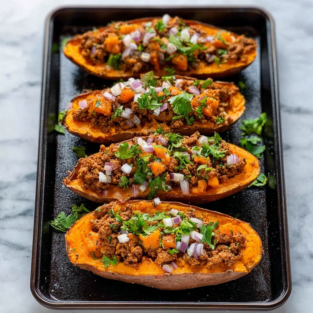 Turkey Taco Stuffed Sweet Potatoes Recipe - Recipe Image