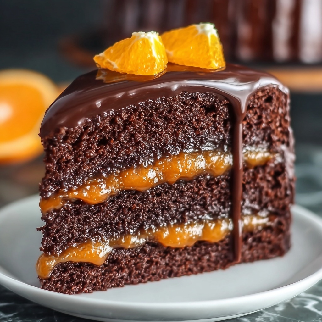 Chocolate Orange Layer Cake with Ganache Recipe - Recipe Image