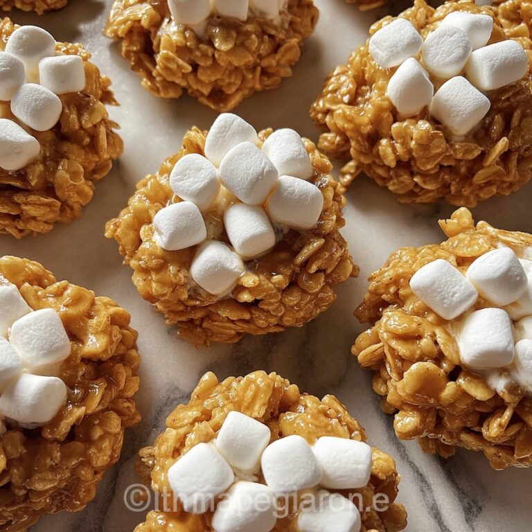 No Bake Peanut Butter Cornflake Cookies with Vegan Marshmallows Recipe