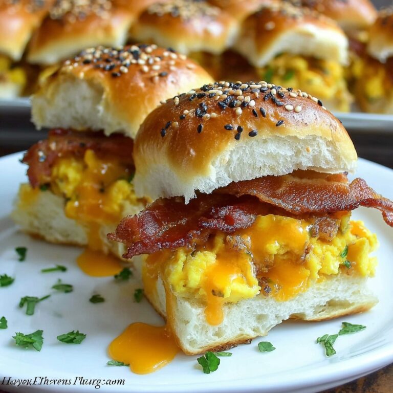 Breakfast Sliders with Bacon, Sausage, Egg, and Cheese Recipe