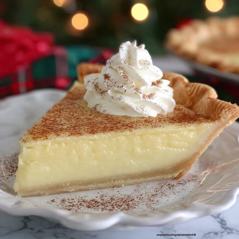 Christmas Eve Cinnamon-Vanilla Creamy Custard Pie Recipe
