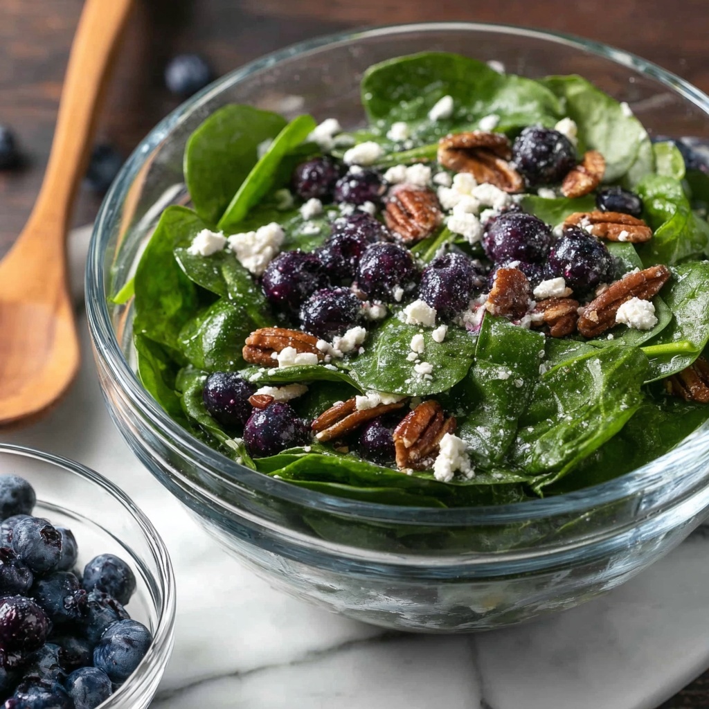 Blueberry Spinach Salad with Blueberry Vinaigrette Recipe - Recipe Image