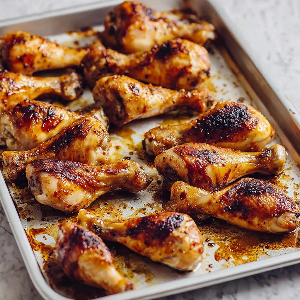 Mom's Juicy Baked Chicken Drumsticks with Onion-Mayo Marinade Recipe - Recipe Image