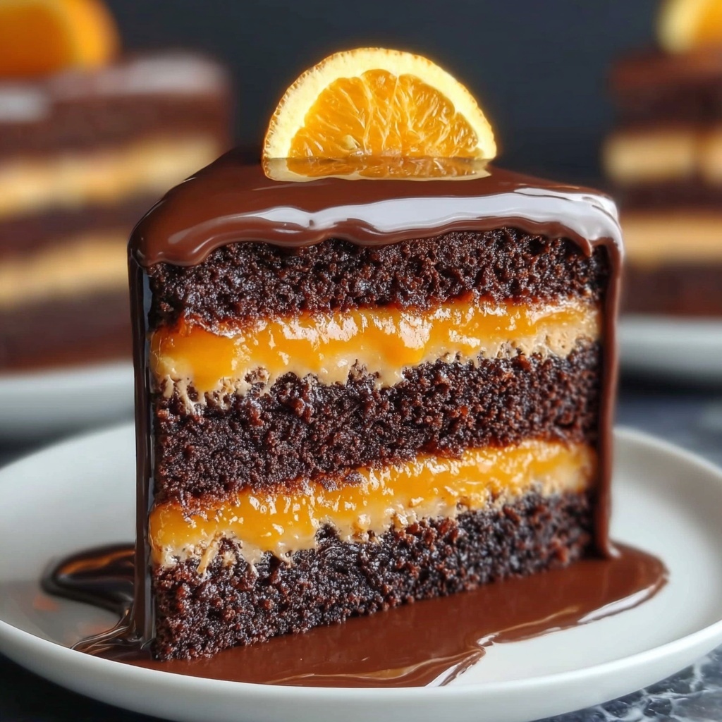 Chocolate Orange Layer Cake with Ganache Recipe - Recipe Image