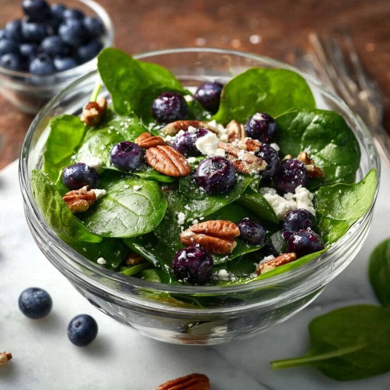 Blueberry Spinach Salad with Blueberry Vinaigrette Recipe