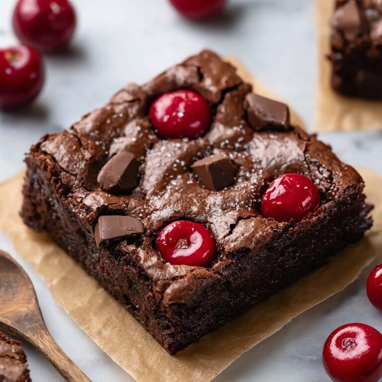 Roasted Chocolate Cherry Brownies Recipe