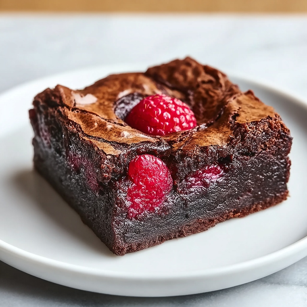 Decadent Raspberry Swirl Brownies Recipe - Recipe Image
