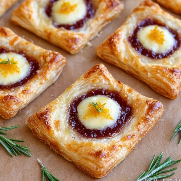 Cranberry Brie Puff Pastry Squares Recipe
