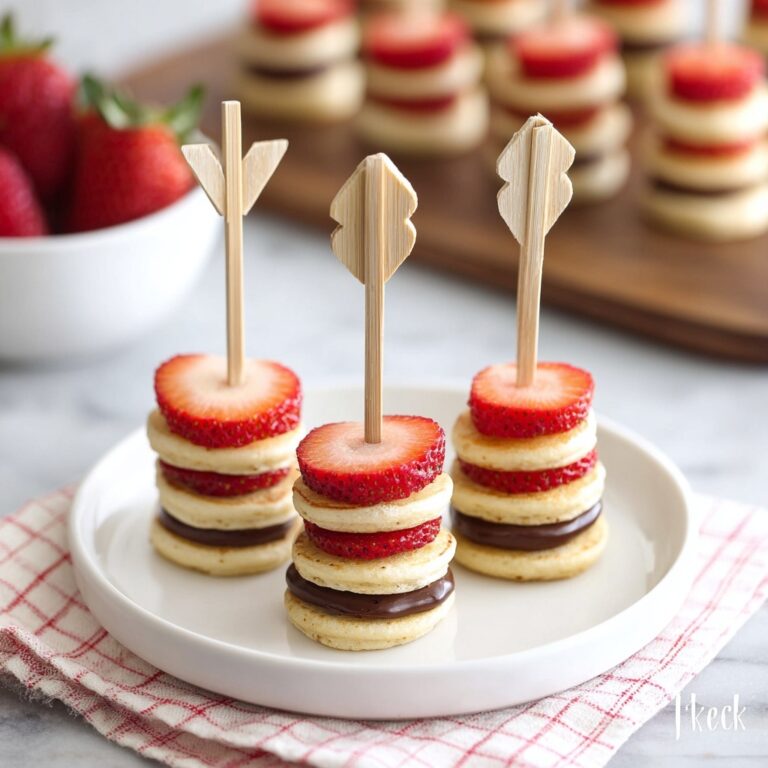 Mini Pancake Skewers with Strawberries and Nutella Recipe
