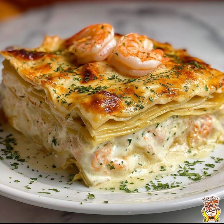 Garlic Butter Shrimp Scampi Lasagna Recipe