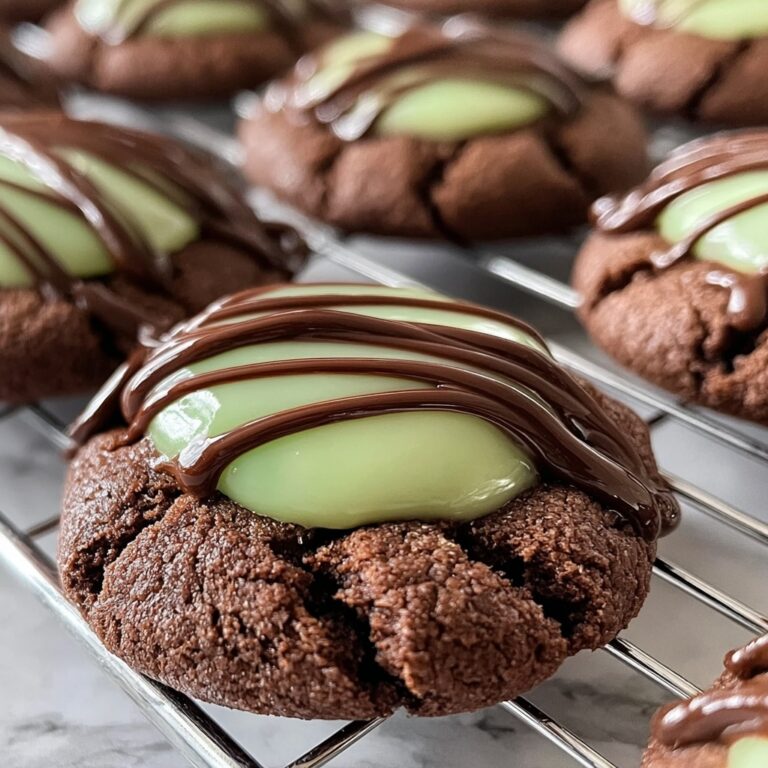 Chocolate Mint Thumbprint Cookies Recipe