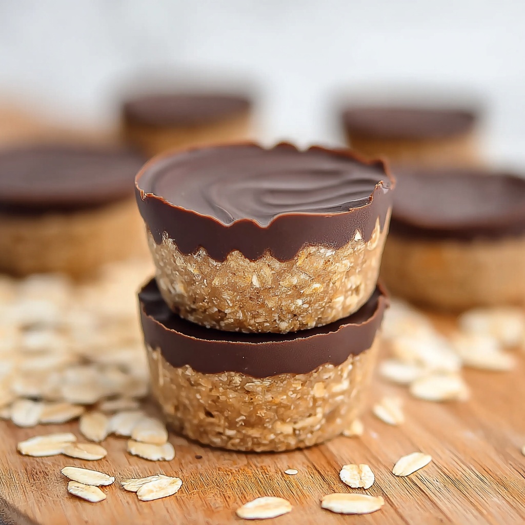 No Bake Peanut Butter Oat Cups Recipe - Recipe Image