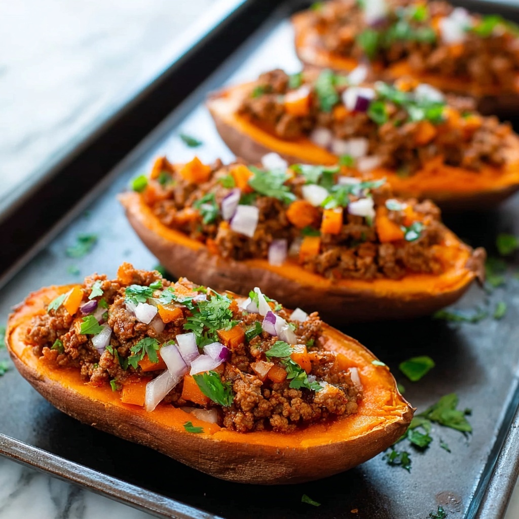 Turkey Taco Stuffed Sweet Potatoes Recipe - Recipe Image