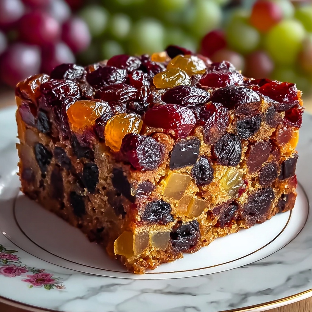 Traditional Rum-Soaked Fruit Cake Recipe - Recipe Image