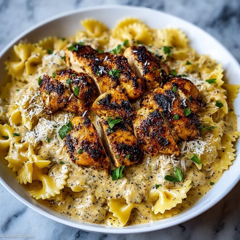 Indulgent Cheesy Garlic Cajun Chicken Bowtie Pasta Delight Recipe