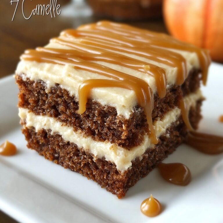 Pumpkin Cake with Caramel Cream Cheese Frosting Recipe