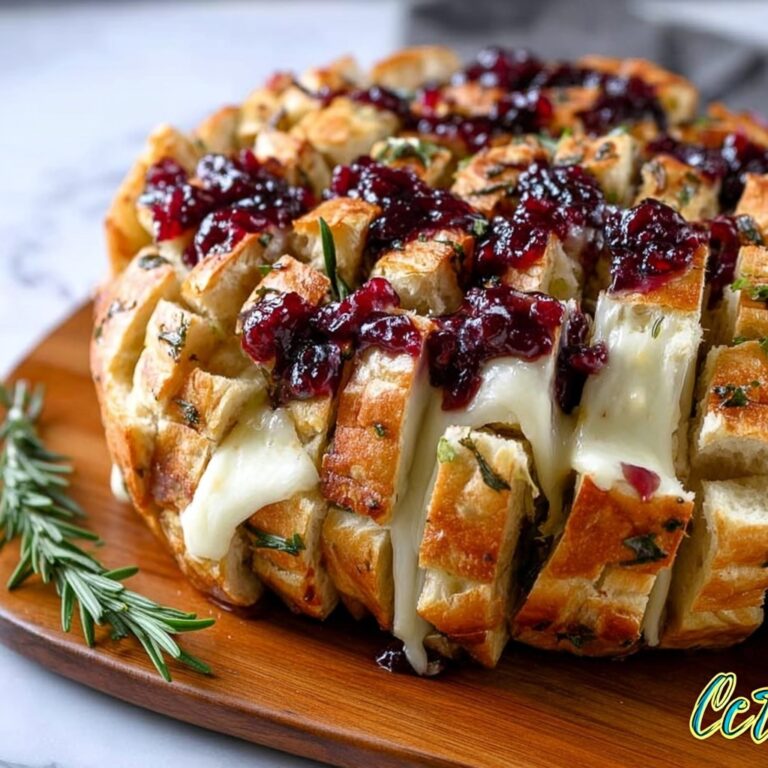 Pull-Apart Sourdough Brie and Cranberry Bread Recipe