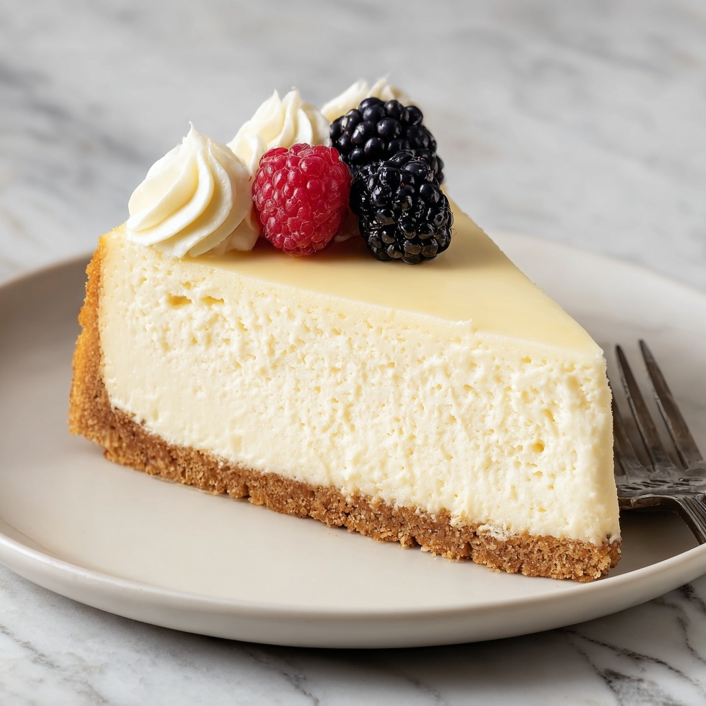 Creamy Baked Cheesecake Recipe - Recipe Image