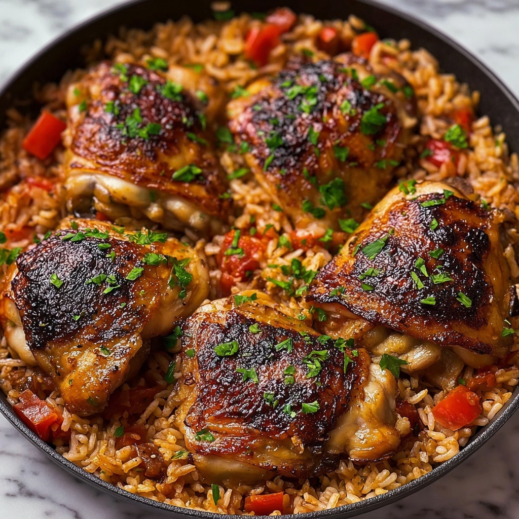 One-Pot Italian Tomato Chicken and Rice Recipe - Recipe Image