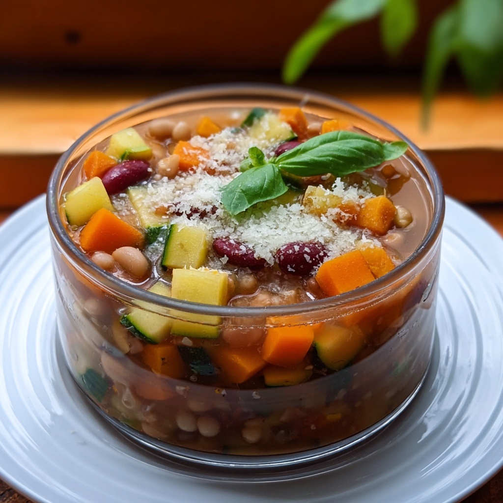 Homemade Slow Cooker Minestrone Soup Recipe - Recipe Image
