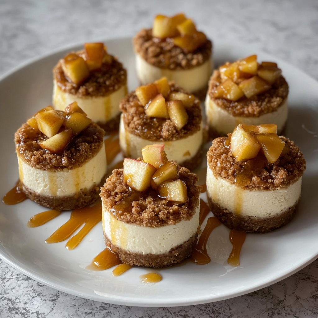Apple Crisp Mini Cheesecakes Recipe - Recipe Image